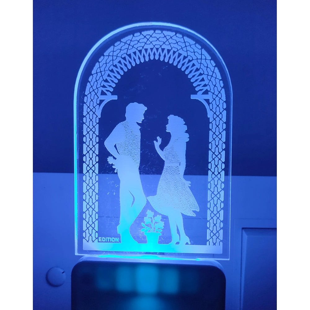 Generic Romantic Love Couple AC Adapter Night Lamp