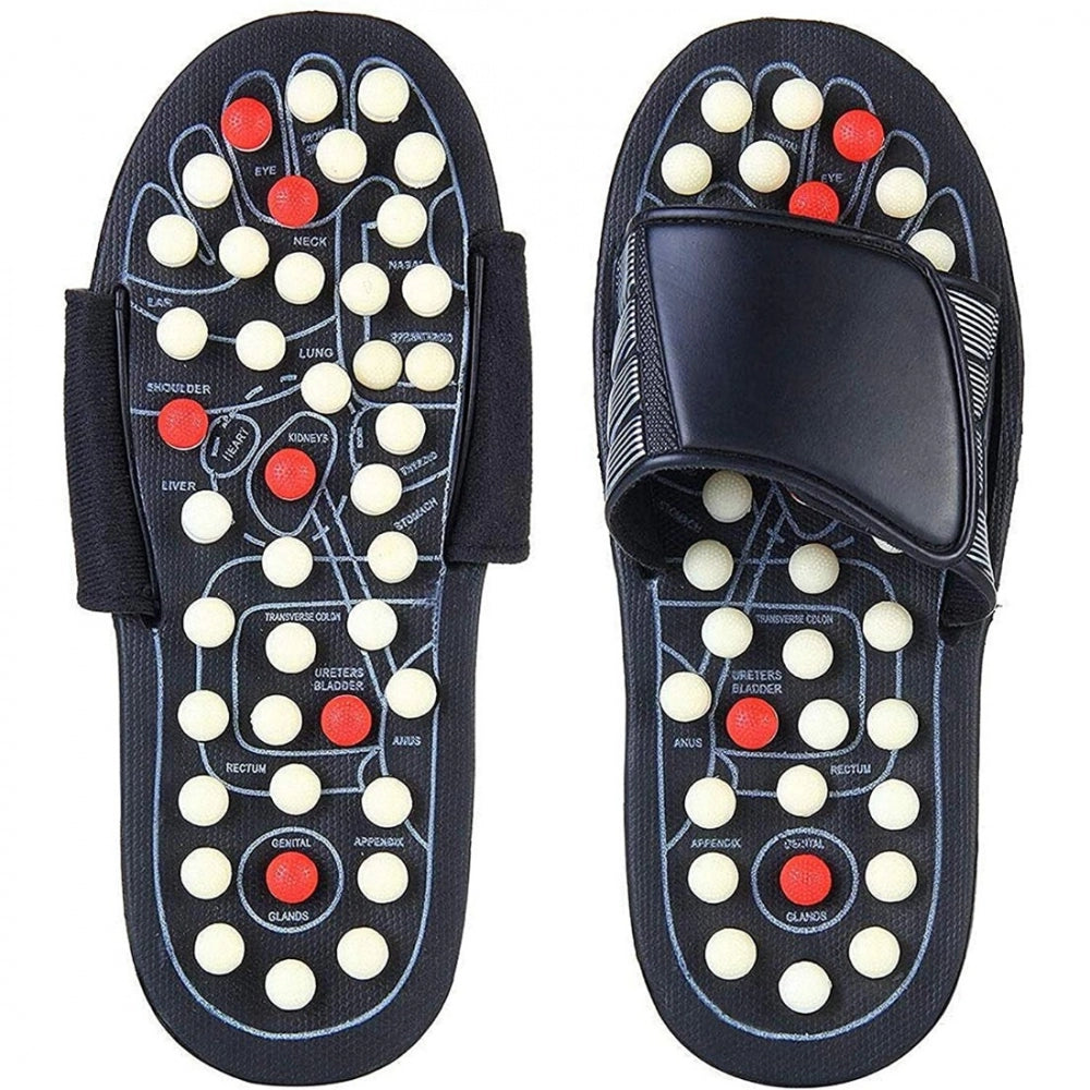 Generic Free Size Spring Acupressure And Magnetic Therapy Accu Paduka Slippers For Full Body Blood Circulation Natural Leg Foot Massager Slippers For Men And Women