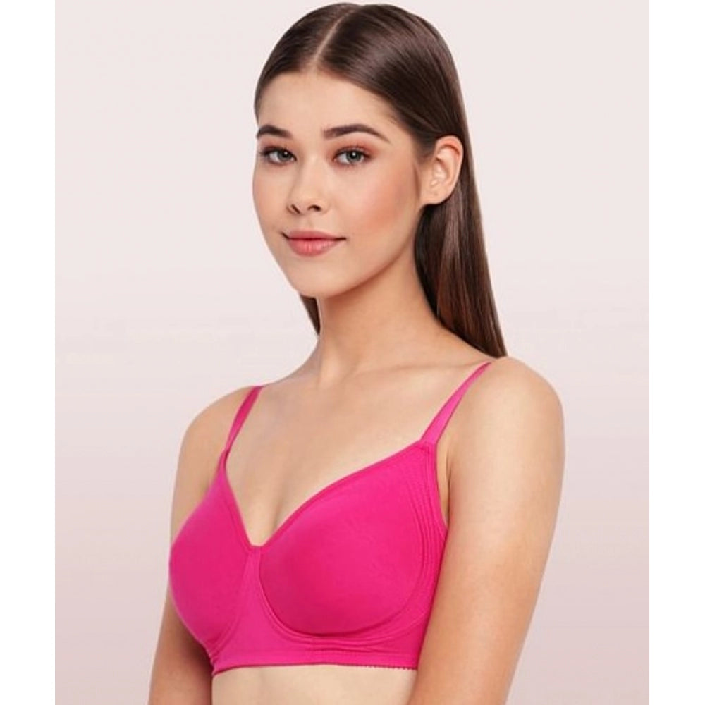 Enamor Women'S Side Support Shaper Supima Cotton Everyday Brassiere (Model: A042, Color: VerryBerry, Material: Cotton)