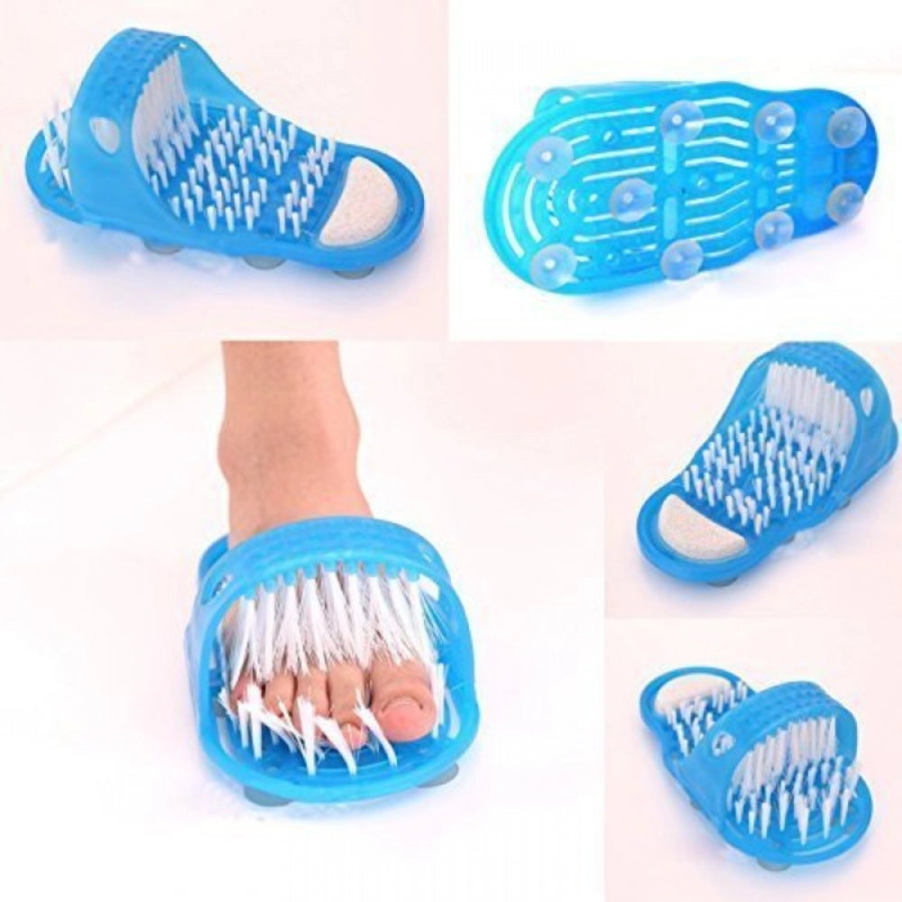Easy Feet Shower Foot Massager Scrubber and Cleaner Slipper (Color: Assorted)