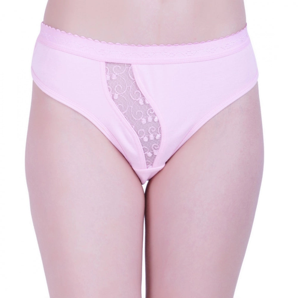Generic Women's Cotton Bra And Panty Set (Material: Cotton (Color: Light Pink)