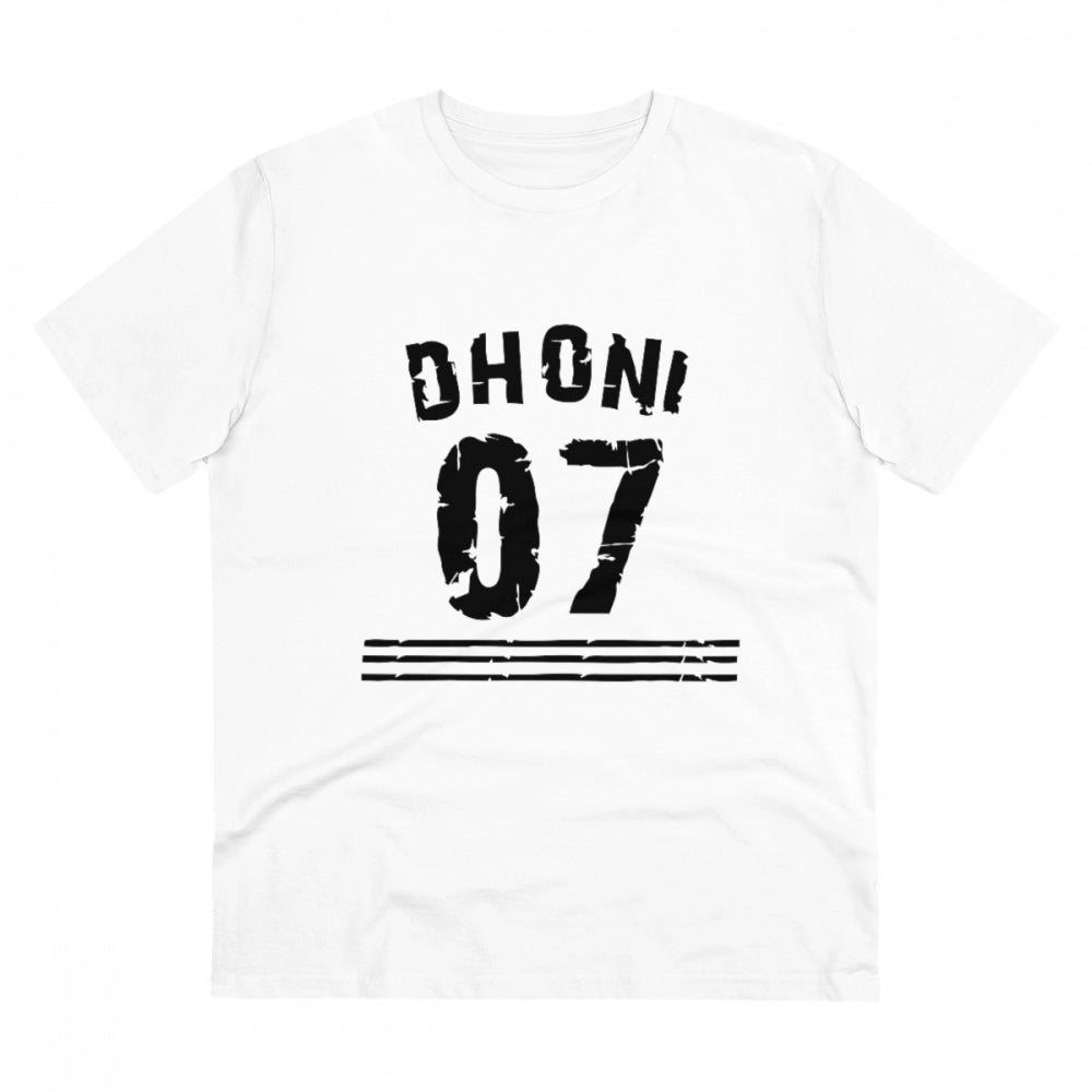 Generic Men's PC Cotton Cricket Design Printed T Shirt (Color: White, Thread Count: 180GSM)