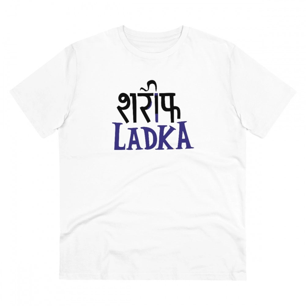 Generic Men's PC Cotton Sarif Ladka Printed T Shirt (Color: White, Thread Count: 180GSM)
