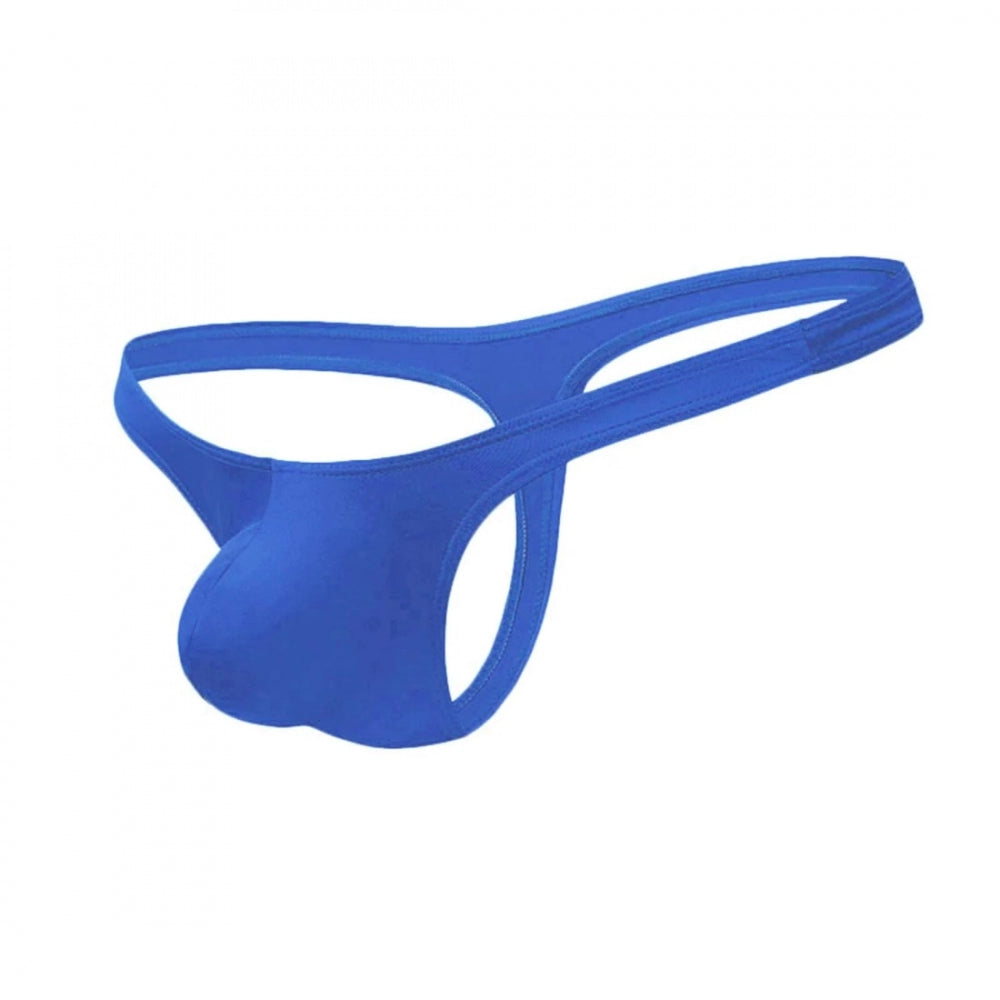 Generic Men's Cotton Spandex Thong Brief Innerwear Underwear (Blue)