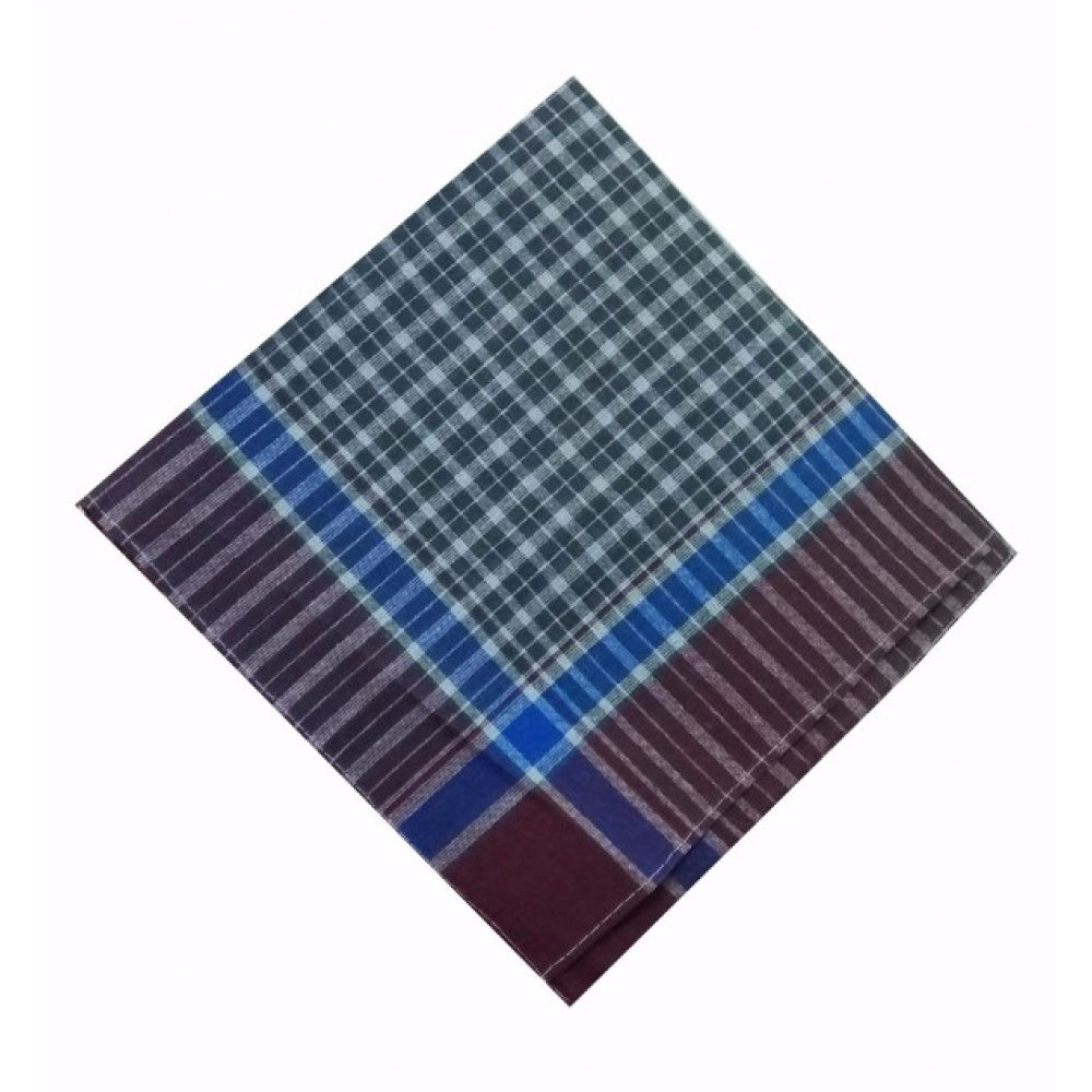 Generic Pack Of_6 Checks Big Size Handkerchiefs (Color: Assorted)