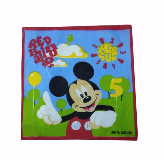 Generic Pack Of_8 Micky Mouse Medium Size Handkerchiefs (Color: Assorted)