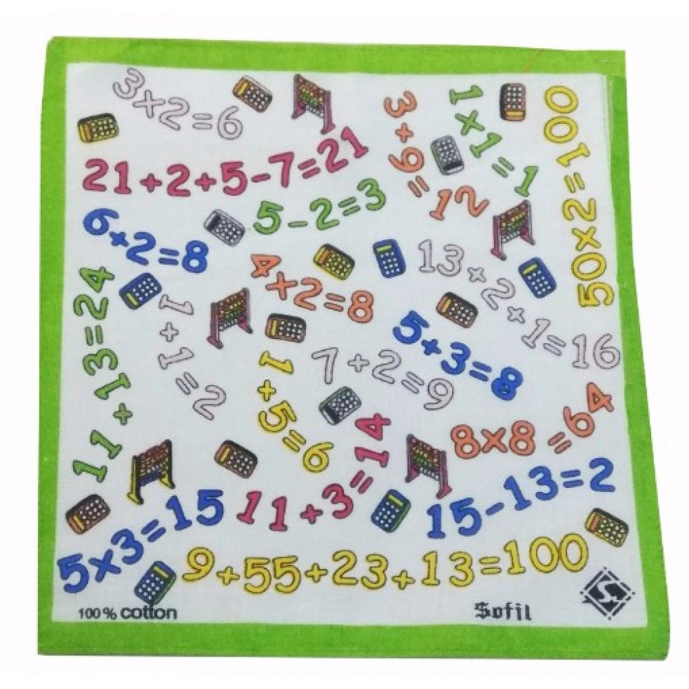 Generic Pack Of_8 Numeric Small Size Handkerchiefs (Color: Assorted)
