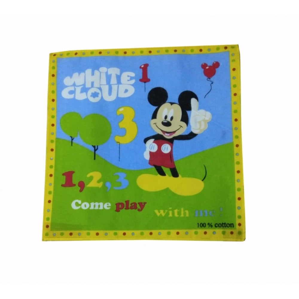 Generic Pack Of_8 Micky Mouse Medium Size Handkerchiefs (Color: Assorted)