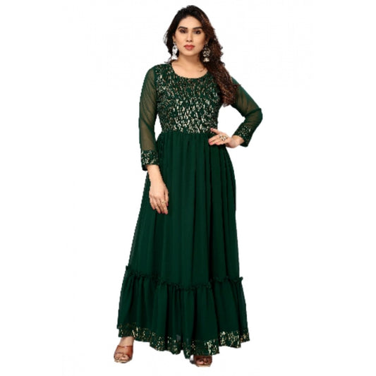 Generic Women's Sequence Work Georget Long Gown (Green)