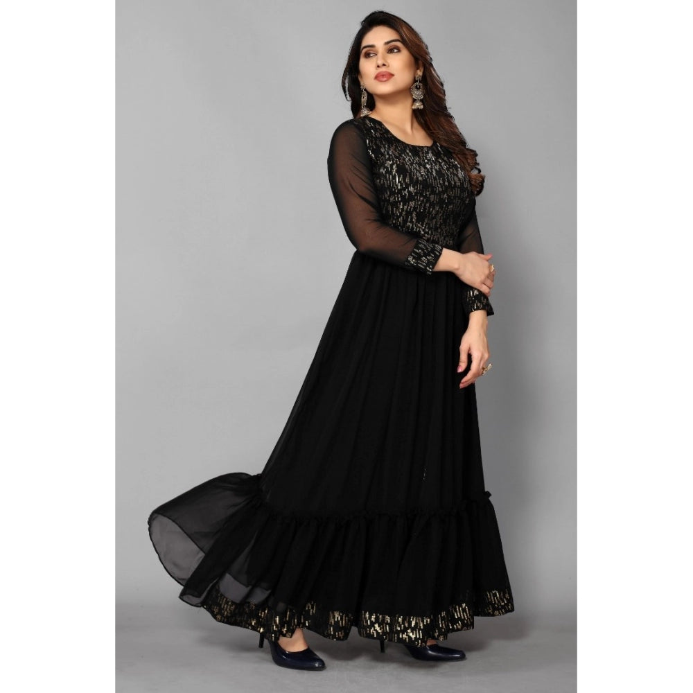 Generic Women's Sequence Work Georget Long Gown (Black)