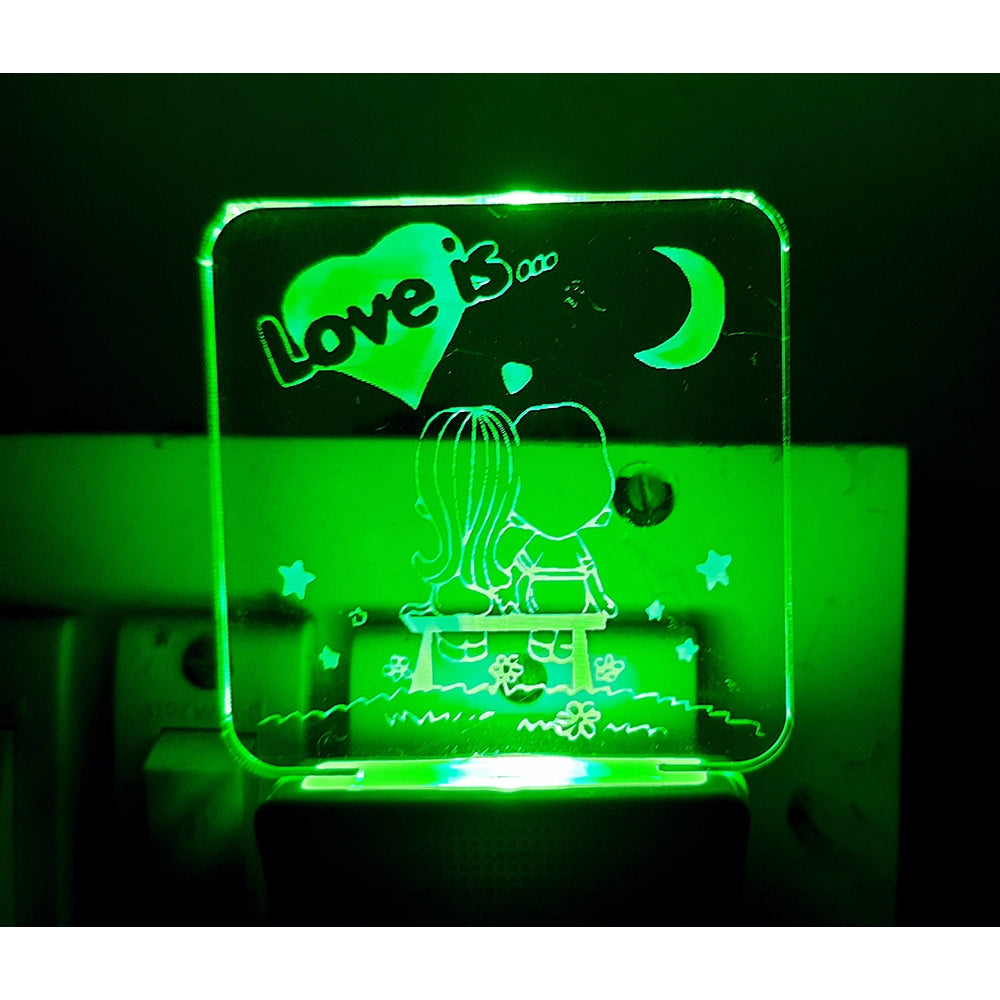 Generic Love Is With Half Moon AC Adapter Night Lamp