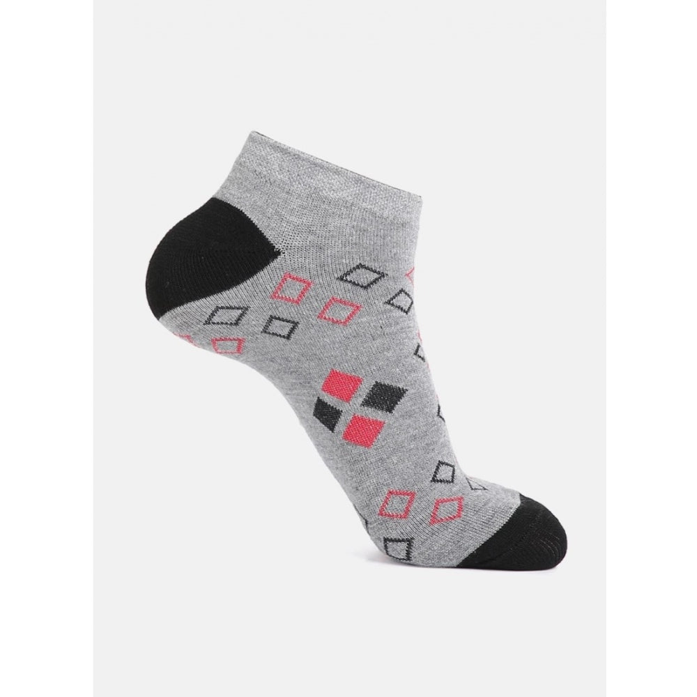 Generic 4 Pairs Unisex Casual Cotton Blended Printed Ankle length Socks (Assorted)