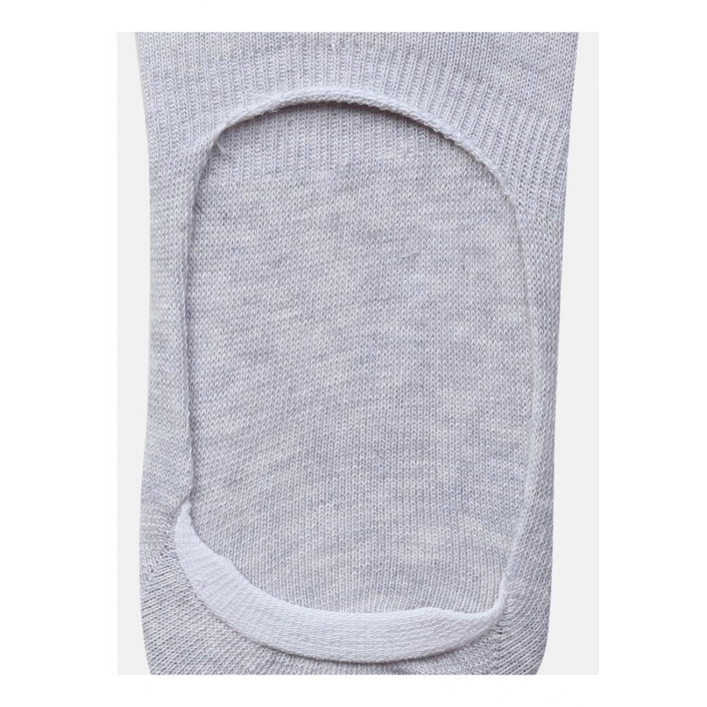 Generic 5 Pairs Unisex Casual Cotton Blended Solid No-show Socks (Light Grey)