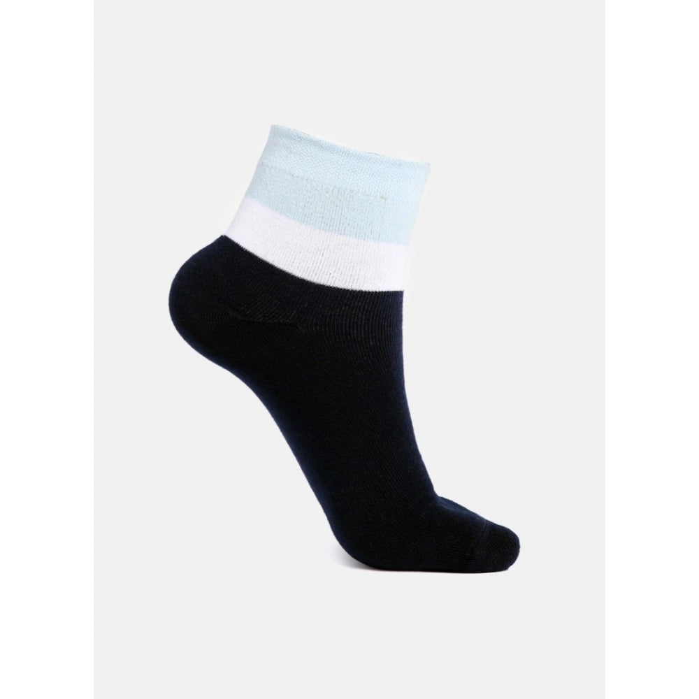 Generic 5 Pairs Men's Casual Cotton Blended Solid Ankle length Socks (Assorted)