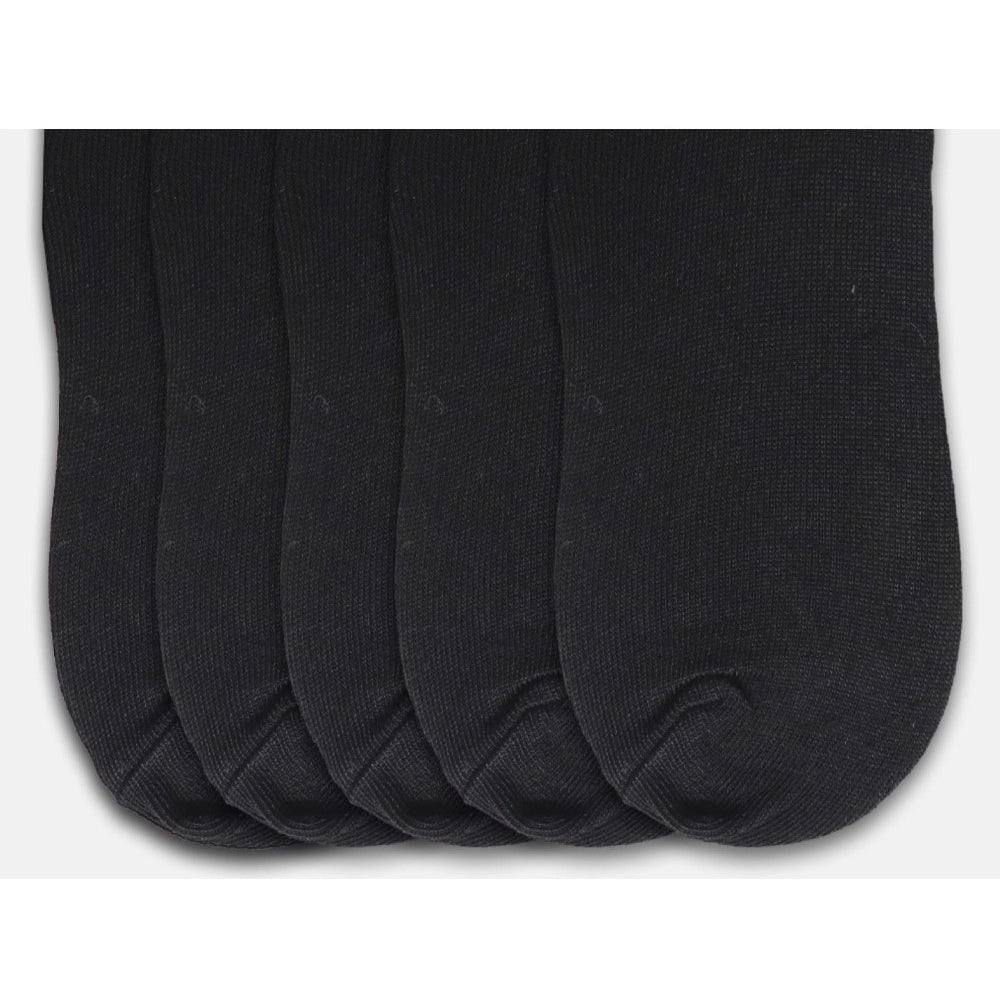 Generic 5 Pairs Unisex Casual Cotton Blended Solid Ankle length Socks (Black)