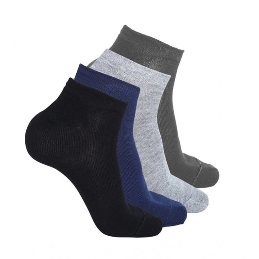 Generic 4 Pairs Unisex Casual Cotton Blended Solid Ankle length Socks (Assorted)