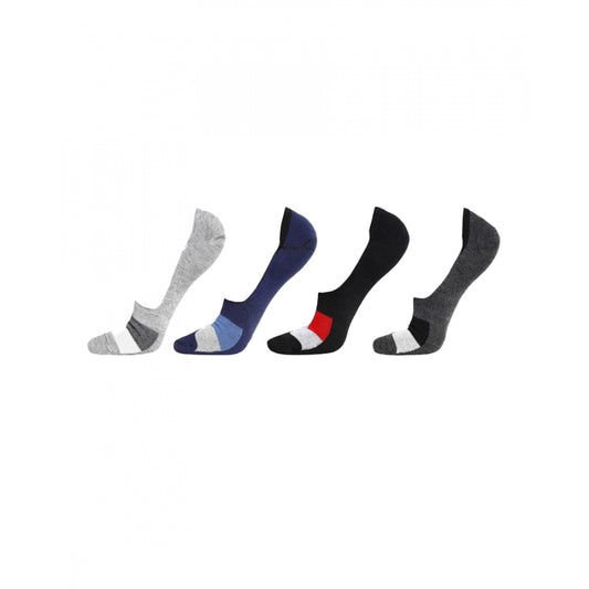 Generic 4 Pairs Unisex Casual Cotton Blended Printed No-show Socks (Assorted)