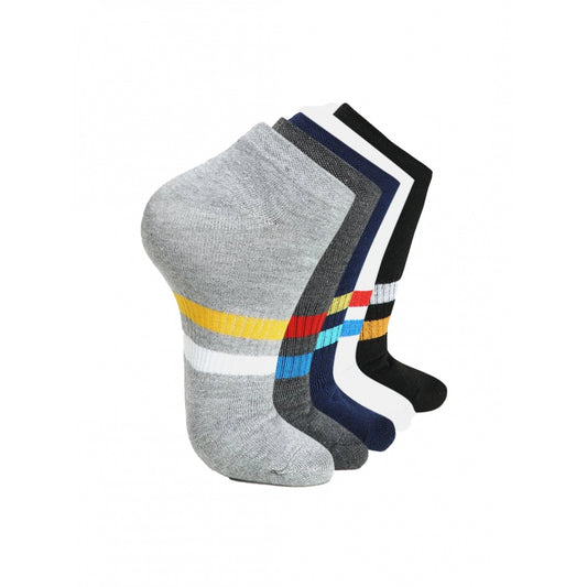Generic 5 Pairs Unisex Casual Cotton Blended Printed Ankle length Socks (Assorted)